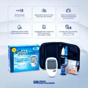 Combo Okmeter Match II Gluco+Tiras X50