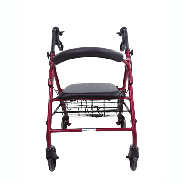 Caminador Rollator en Aluminio color rojo