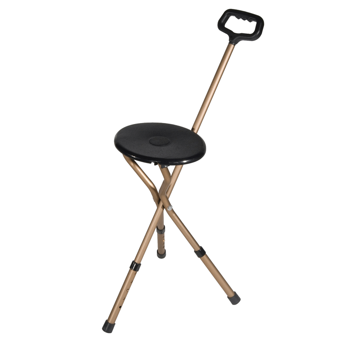 Bastón con Silla Asiento Plegable
