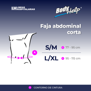 Tabla de medidas, Faja abdominal corta