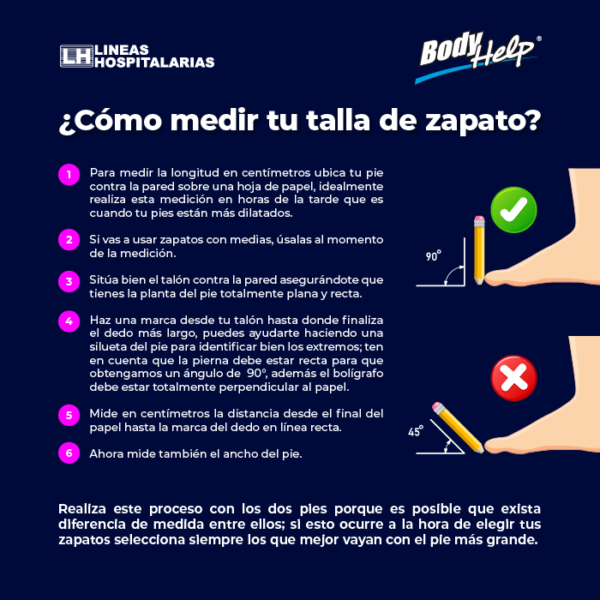 cómo medir tu talla de zapato