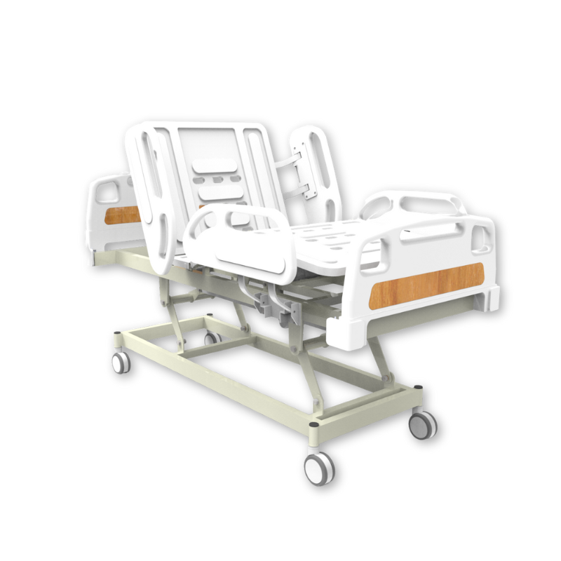 Cama Hospitalaria Eléctrica de Tres Movimientos Tendidos Plásticos Barandas Plásticas