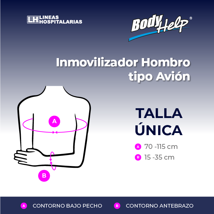 Inmovilizador hombro tipo Avión