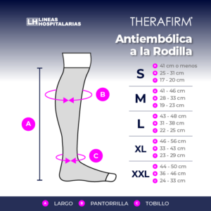 Media Antiembólica a la Rodilla Puntera Abierta