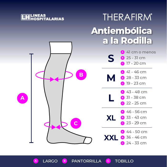 Media Antiembólica a la Rodilla Puntera Abierta