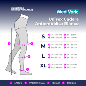 Media Unisex Cadera Antiembólica