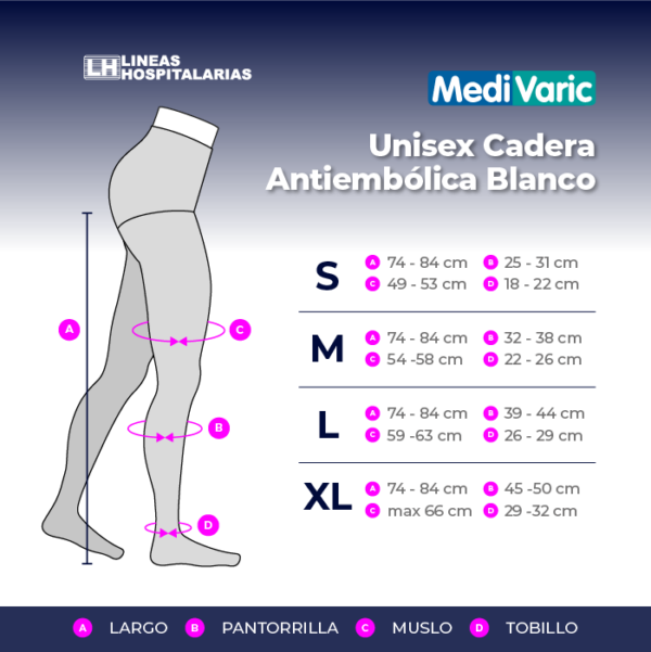 Media Unisex Cadera Antiembólica