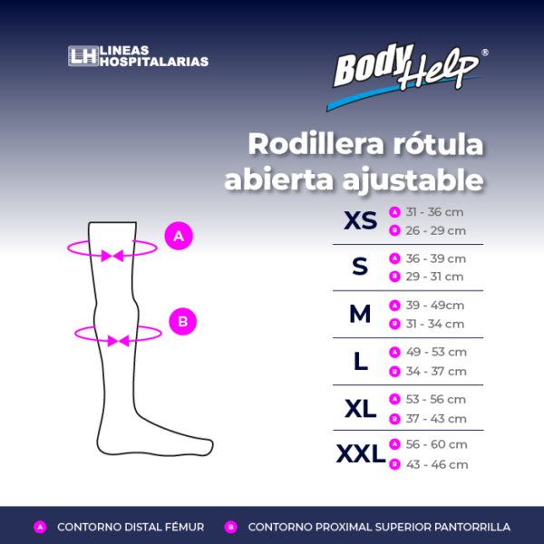 Rodillera Ajustable Rótula Abierta