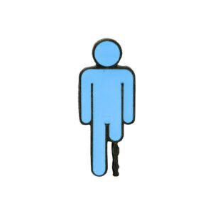 Pin de Hombre con Prótesis Color Celeste