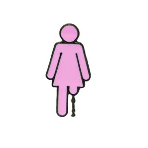 Pin de Mujer con Prótesis Color Rosado