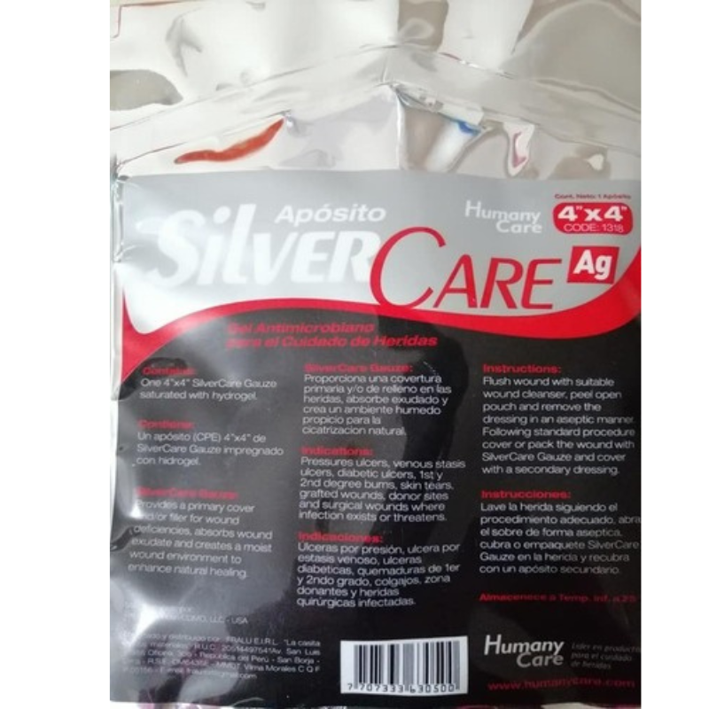 Silvercare Hidrogel Antimicrobiano Apósito 10X10
