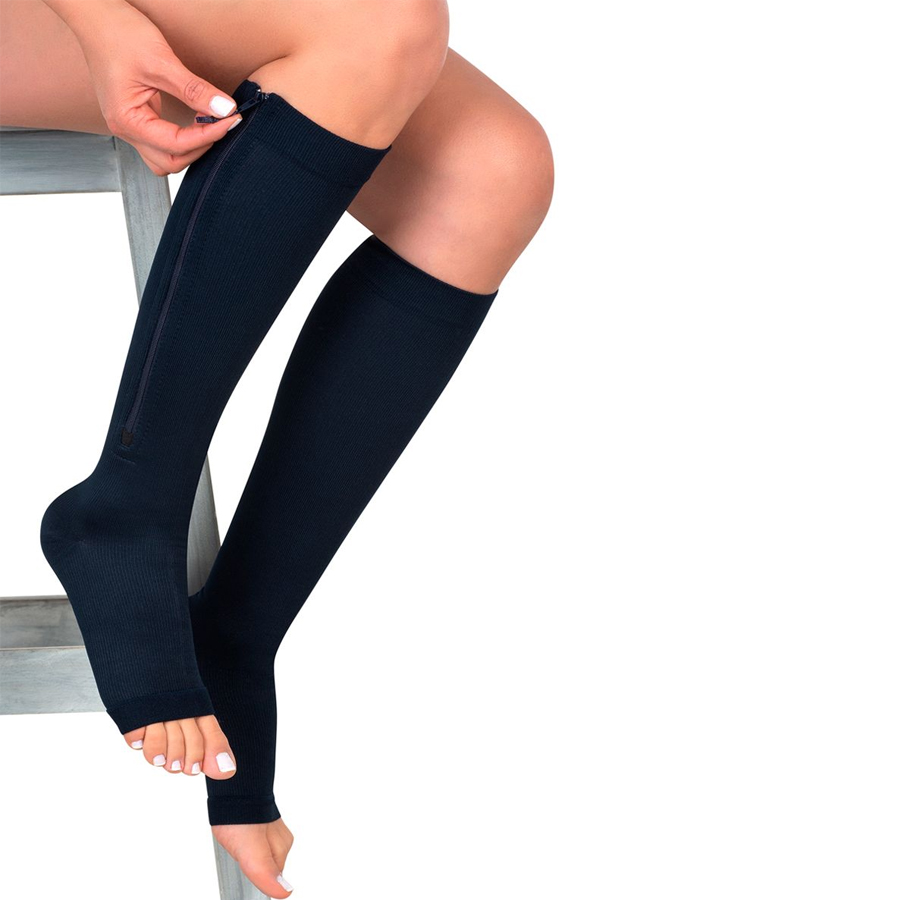 Media Unisex Rodilla 15-20 con Cierre y sin Puntera Medivaric