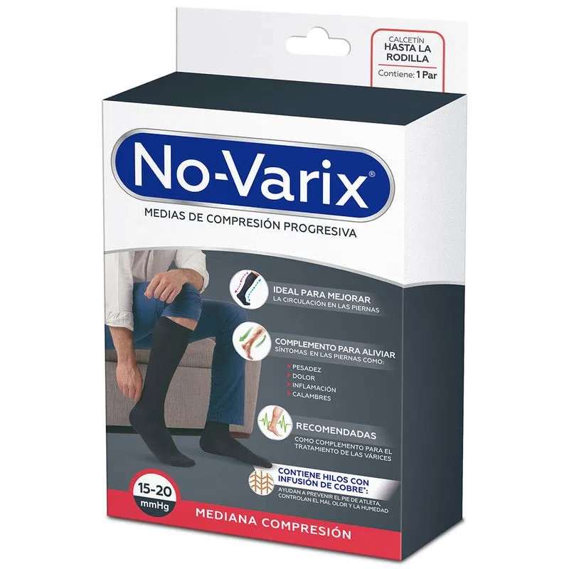 Calcetín Novarix Hombre 15-20 MMHG Hilos de Cobre
