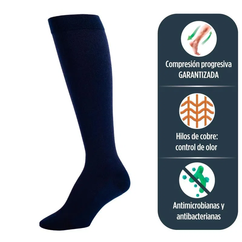 Calcetín Novarix Hombre 15-20 MMHG Hilos de Cobre