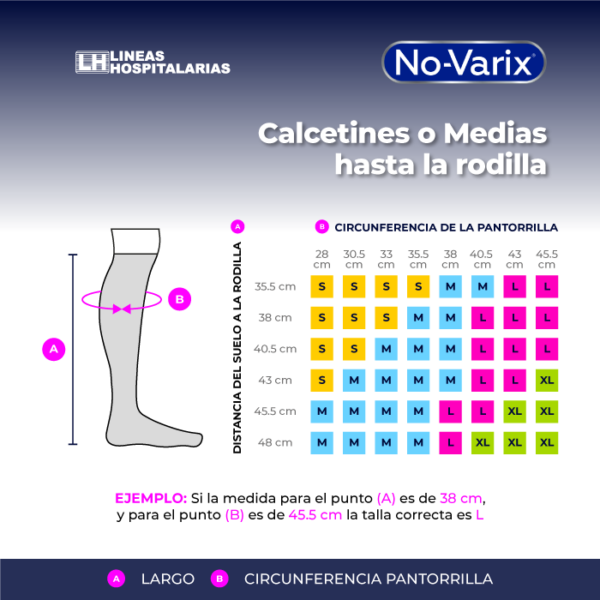 Calcetín Novarix Hombre 8-15 MMHG Negro