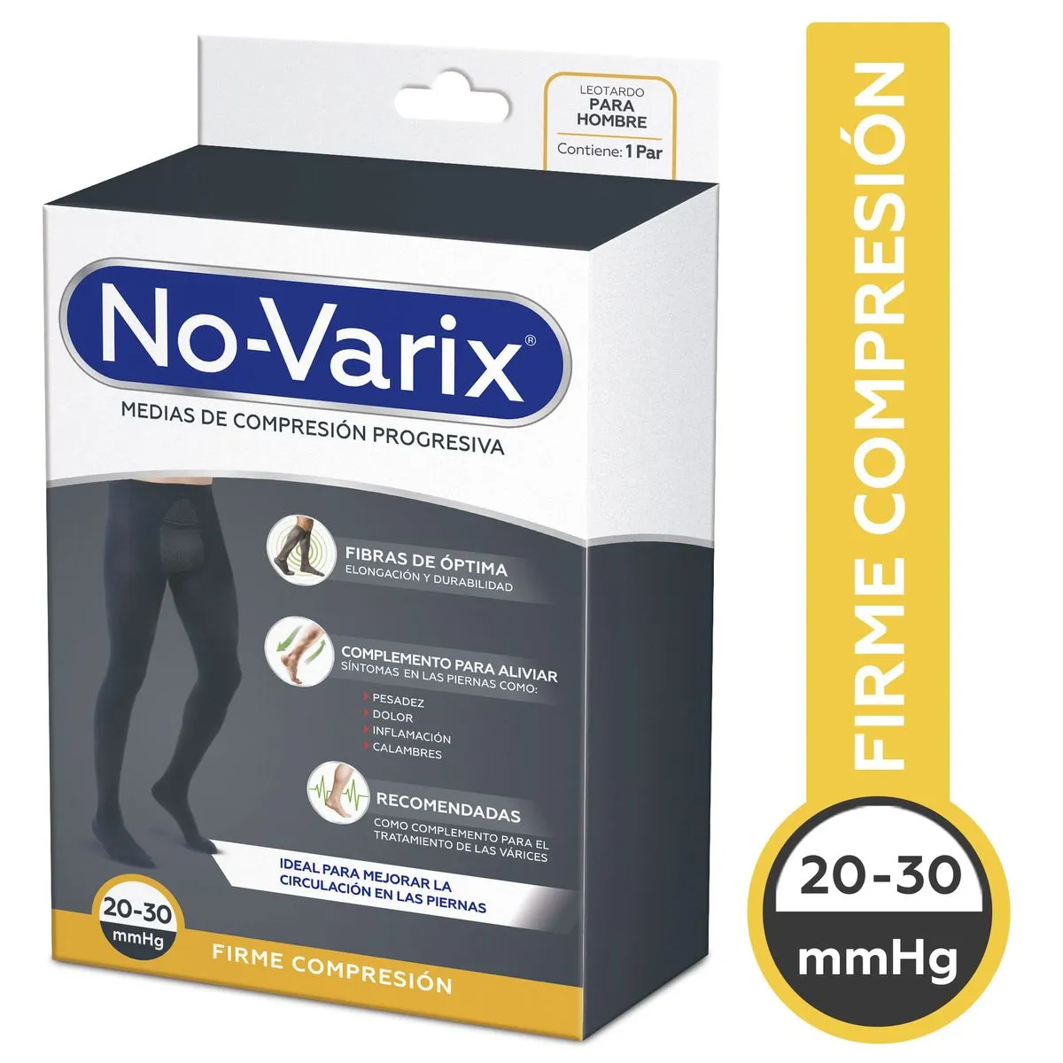 Leotardo Masculino Novarix 20-30 MMHG Opaca Azul 1