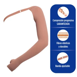 Manga Linfedema Novarix Unisex 30-40 MMHG Completa Beige