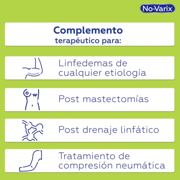 Manga Linfedema Novarix Unisex 30-40 MMHG Sencilla Banda Siliconada