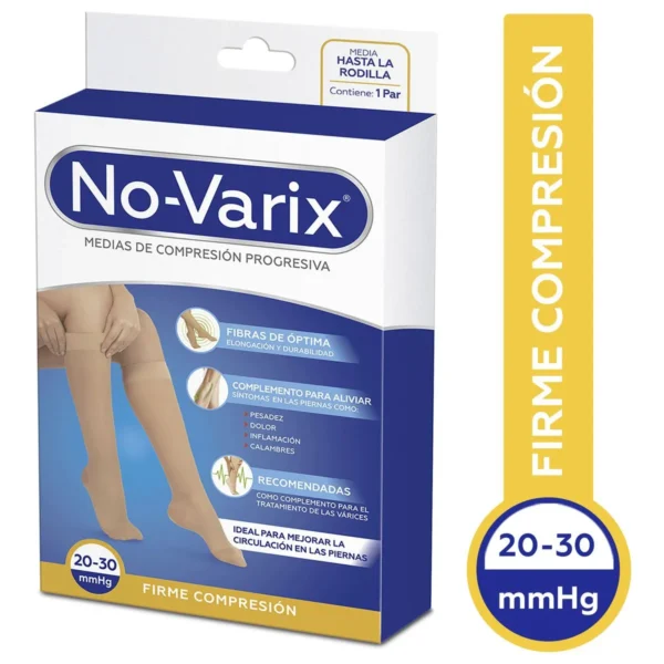 Media A La Rodilla Novarix Mujer 20-30 MMHG Transparente