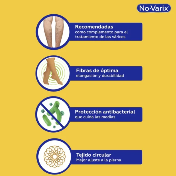Media A La Rodilla Novarix Mujer 20-30 MMHG Transparente