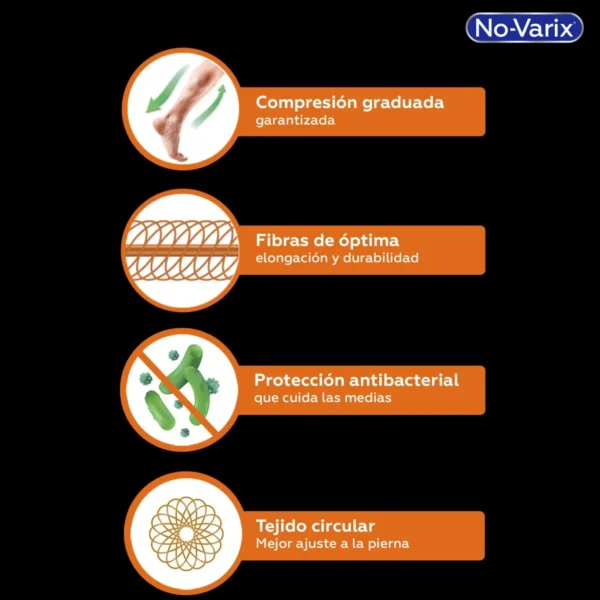 Pantorrillera Novarix Deportiva Unisex 15-20 MMHG Sport