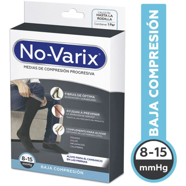 Calcetín Novarix Hombre 8-15 MMHG Negro