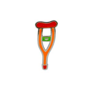 PIN MULETA ROJA - NARANJA
