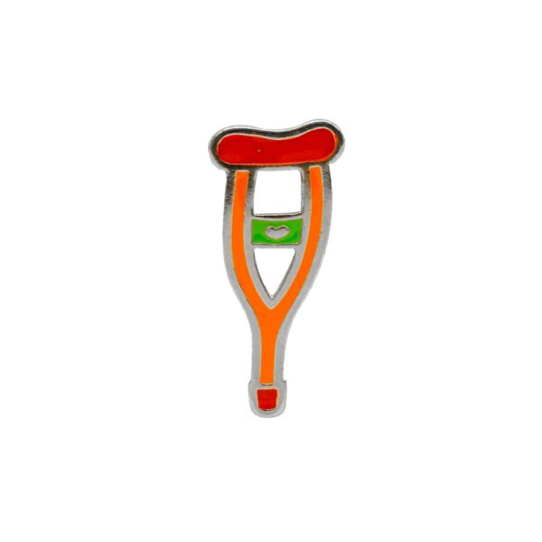 PIN MULETA ROJA - NARANJA