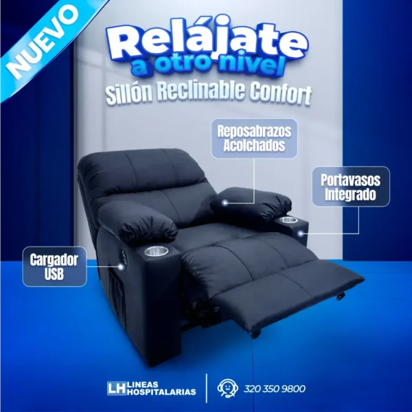 Sillón Reclinable Eléctrico con Apoyabrazos