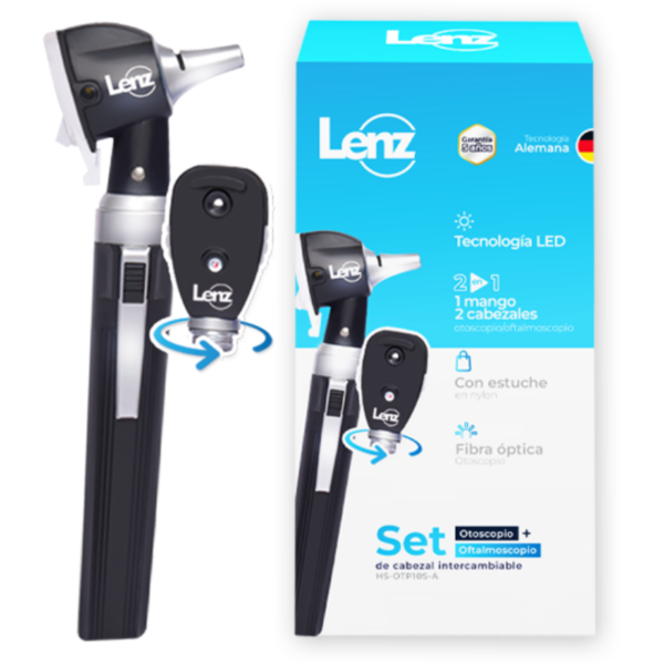 Set otoscopio + oftalmoscopio de cabeza intercambiable - 1 Set otoscopio + oftalmoscopio de cabeza intercambiable