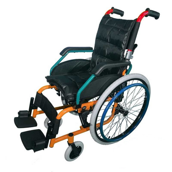 Silla de Ruedas Pediátrica en Aluminio Multicolor Silla de Ruedas Pediátrica en Aluminio Multicolor