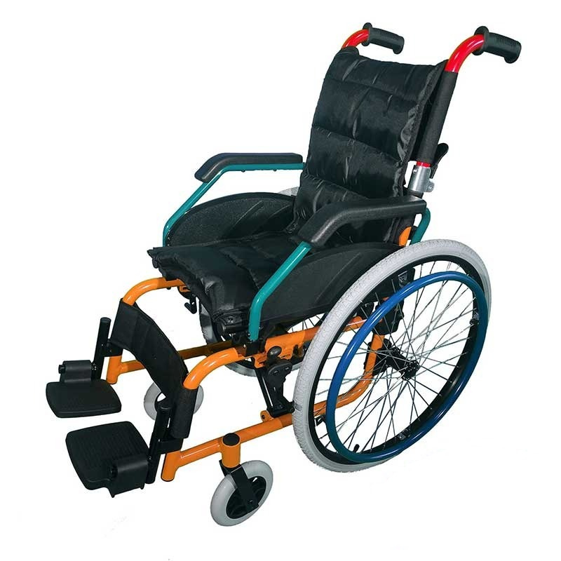 Silla de Ruedas Pediátrica en Aluminio Multicolor