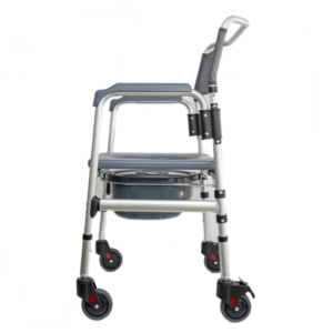 Cómodo Sanitario Plegable Con Ruedas En Aluminio Anodizado