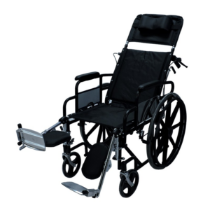 Silla De Ruedas Reclinable En Acero Cromado - Image 1