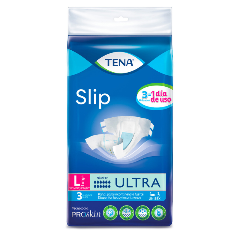 Pañal Tena Slip Ultra Paquete X3